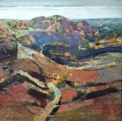 abstract landschap VI door Paul Rouwette L